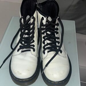 Dr. Martens Kids White and Black Boots